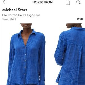 Leo Cotton Gauze High Low Tunic shirt